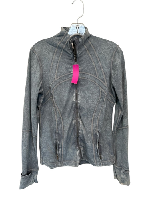 Lululemon Size 10 Slate Blue Nylon Blend Long Sleeve Crinkle Athletic Jacket Slate Blue / 10