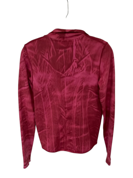 Lululemon Size 8 Red & Pink Nylon Long Sleeve Tie Dye Full Zip Athletic Jacket Red & Pink / 8