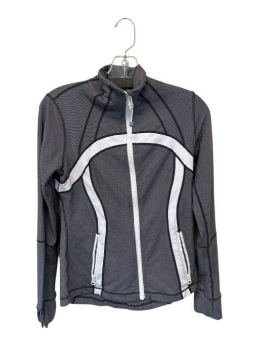 Lululemon Size 8 Gray & White Nylon Blend Full Zip Athletic Jacket Gray & White / 8
