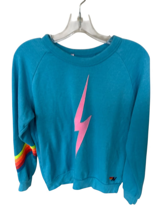 Aviator Nation Size M Blue & Pink Cotton Blend Long Sleeve Athletic Sweatshirt Blue & Pink / M