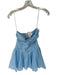 Hello Molly Size 4 Baby Blue Strapless Pleat Detail keyhole front Back Zip Dress Baby Blue / 4