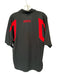 Nike Team Size M Black & Red Polyester UGA Textured Men's Polo Black & Red / M