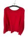 Free People Size XS Red Cotton Long Balloon Sleeve Oversized Sweatshirt Red / XS