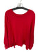Free People Size XS Red Cotton Long Balloon Sleeve Oversized Sweatshirt Red / XS