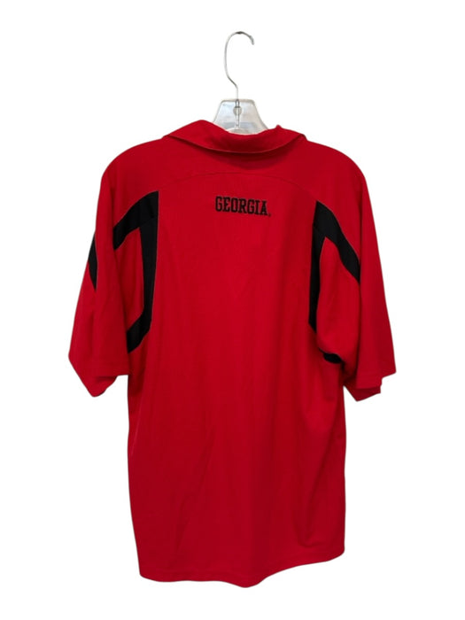 Nike Team Size M Red & Black Polyester UGA Textured Men's Polo Red & Black / M