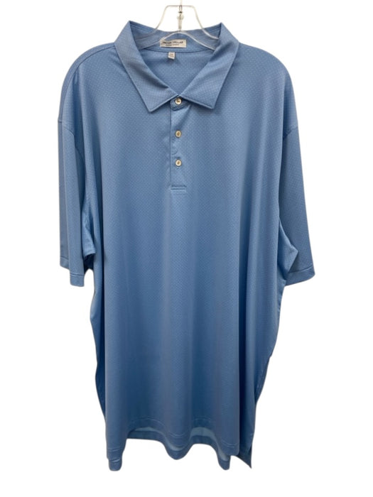 Peter Millar Size 3XL Blue Polyester All Over Print Polo Men's Short Sleeve Blue / 3XL