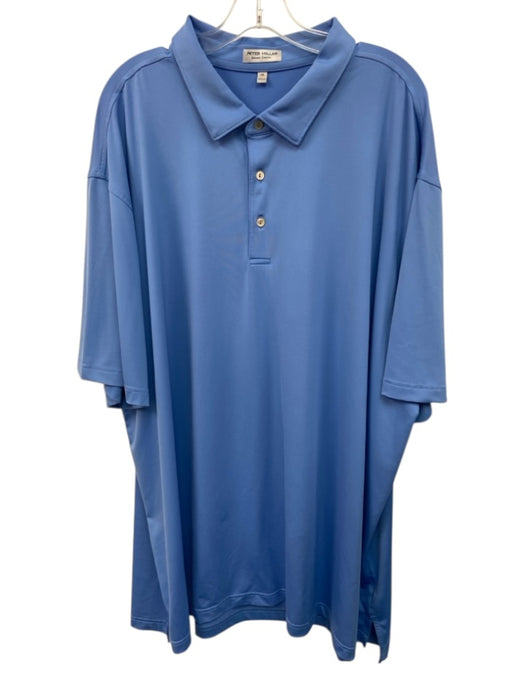 Peter Millar Size 3X Blue Polyester Polo Men's Short Sleeve Blue / 3X