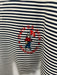 Peter Millar Size 3XL Navy Blue & White Polyester Striped Polo Short Sleeve Navy Blue & White / 3XL