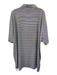 Peter Millar Size 3XL Navy Blue & White Polyester Striped Polo Short Sleeve Navy Blue & White / 3XL