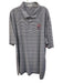 Peter Millar Size 3XL Navy Blue & White Polyester Striped Polo Short Sleeve Navy Blue & White / 3XL