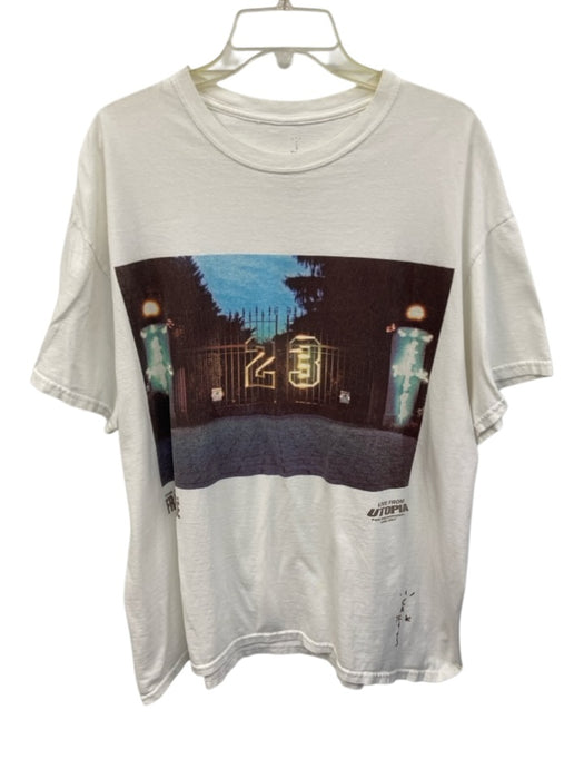 Cactus Jack Size L White & Multi Cotton Graphic Men's Short Sleeve White & Multi / L