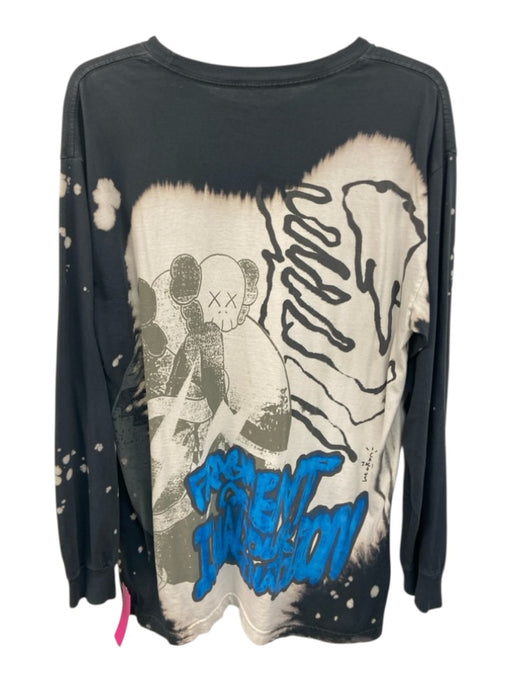 Cactus Jack Size L Black & Multi Cotton All Over Print Men's Long Sleeve Top Black & Multi / L