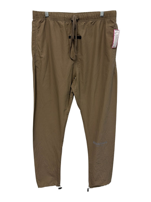 Essentials Size M Brown Cotton & Nylon Drawstring Waist Men's Pants Brown / M