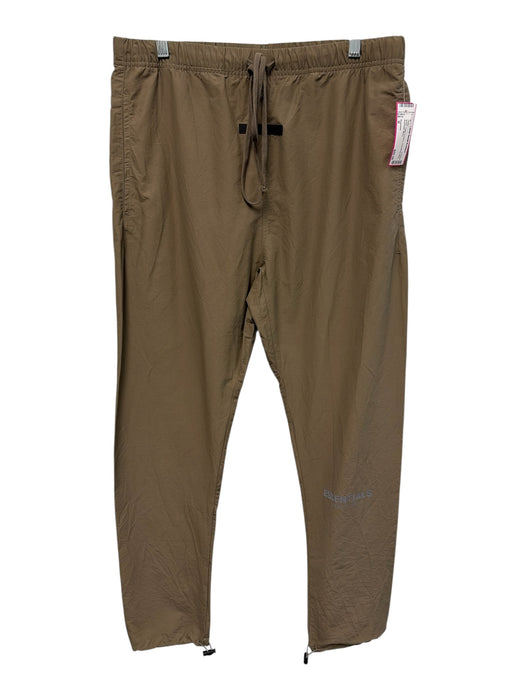 Essentials Size M Brown Cotton & Nylon Drawstring Waist Men's Pants Brown / M
