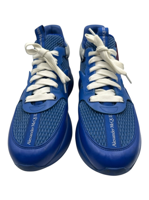 Alexander McQueen Shoe Size 44 Blue Leather Low Top Lace Up Men's Shoes Blue / 44