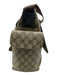 Gucci Beige Coated Canvas Pockets Guccissima Adjustable Strap Diaper Bag Bag Beige