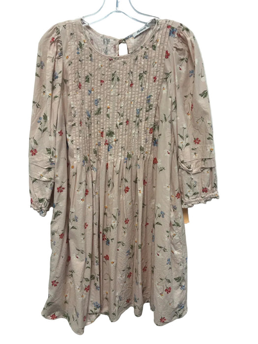 Madewell Size S Light Pink, Green & Multi Cotton & Viscose Floral Print Dress