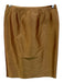 Lafayette 148 Size 10 Brown Silk Satin Long Sleeve Wrap Top Pencil Skirt Set Brown / 10