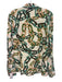 Diane Von Furstenberg Size 8 White, Brown & Teal Silk Chain Print Button Up Top White, Brown & Teal / 8