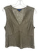 Liliu Size 10 Gunmetal Missing Fabric Tag Sleeveless Shimmer Lace V Neck Top Gunmetal / 10
