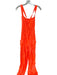 FP Movement Size M Neon Orange Polyamide Tie Detail Pockets Cross Back Jumpsuit Neon Orange / M