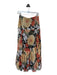 Minkpink Size M Black & Multi Viscose Blend Maxi Floral Tiered Skirt Black & Multi / M