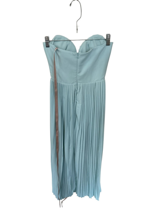 House of CB Size S Light Blue Polyester Strapless Sweetheart Neckline Gown Light Blue / S