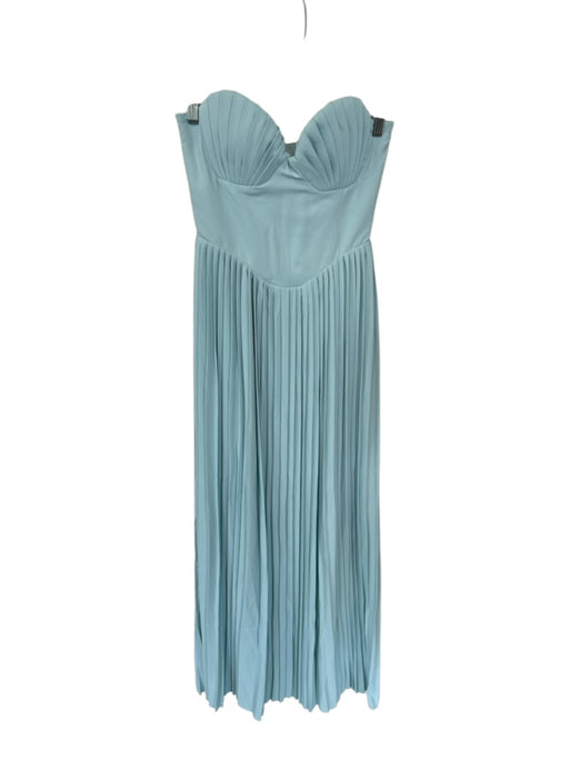 House of CB Size S Light Blue Polyester Strapless Sweetheart Neckline Gown Light Blue / S