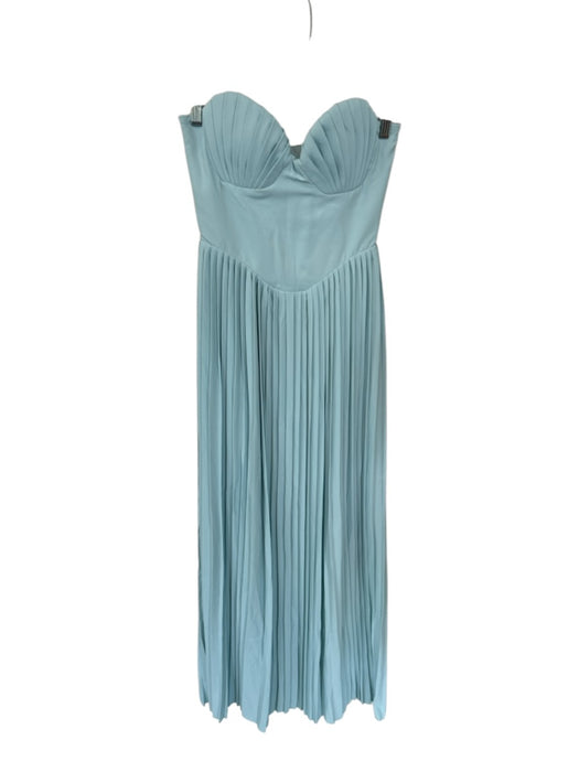 House of CB Size S Light Blue Polyester Strapless Sweetheart Neckline Gown Light Blue / S