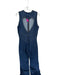 Revice Size XXL Dark Wash Cotton Blend Denim Heart Cut Out Front Zip Jumper Dark Wash / XXL