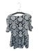 Betsey Johnson Size M Black & White Polyester Blend Eye Hook Close Floral Dress Black & White / M