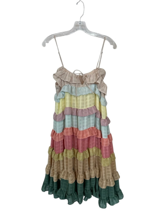 Sweet En Forme Size S Multi Polyester Tiered Spaghetti Strap Rainbow Dress Multi / S
