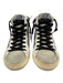 Golden Goose Shoe Size 36 Silver, Beige, Black Leather & Suede Glitter Sneakers Silver, Beige, Black / 36