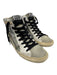 Golden Goose Shoe Size 36 Silver, Beige, Black Leather & Suede Glitter Sneakers Silver, Beige, Black / 36