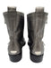 Jimmy Choo Shoe Size 36 Gunmetal Silver Pebble Leather Zip Side Calf Booties Gunmetal Silver / 36