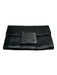 Tory Burch Black Leather Cracked / Distressed Gunmetal Detail Clutch Bag Black / Small