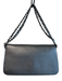 Tory Burch Gray Leather Chain Twist Lock Logo Emblem Removable Crossbody Purse Gray / Small