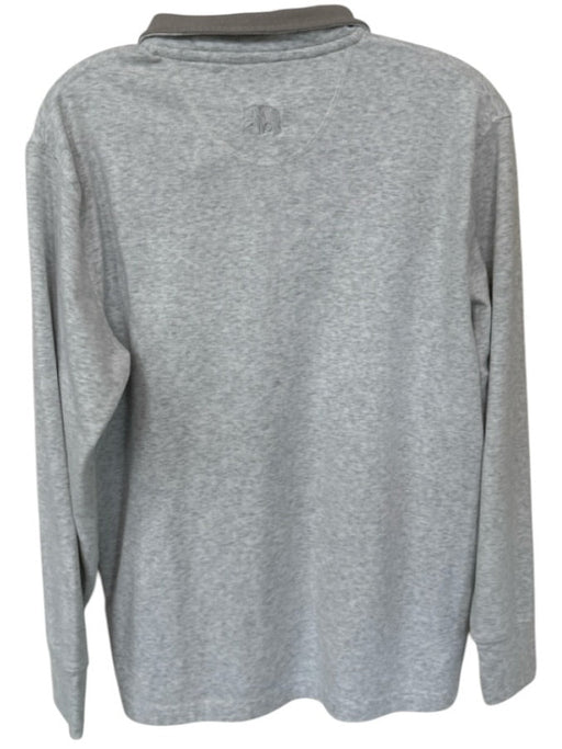 The Normal Brand Light Gray Cotton Blend Heathered Half Zip Men's Pullover Light Gray / M