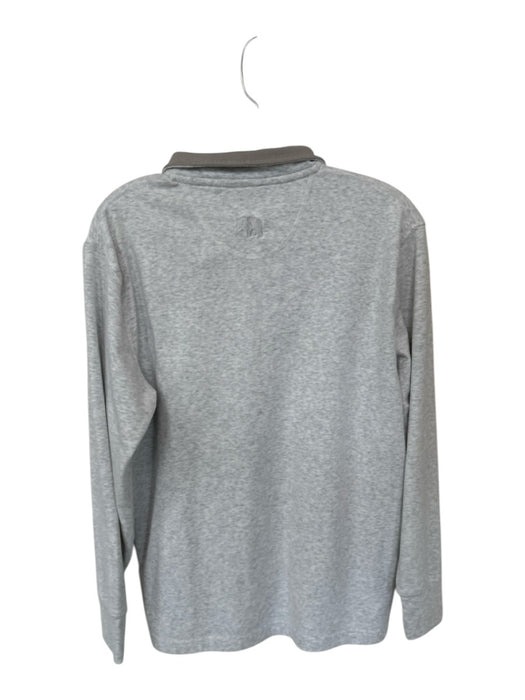 The Normal Brand Light Gray Cotton Blend Heathered Half Zip Men's Pullover Light Gray / M