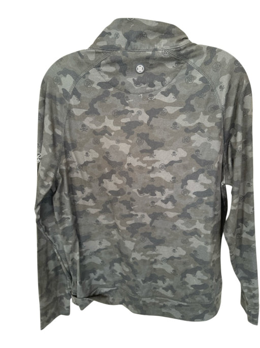G/Fore Black & Gray Polyester Blend Camo Long Sleeve Golf Men's Pullover Black & Gray / M