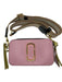 Marc Jacobs Mauve & Beige Leather Rectangle Color Block Canvas Strap Bag Mauve & Beige / S