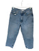 MNG Size 8 Light Wash Cotton Blend Raw Hem Cropped Jeans Light Wash / 8