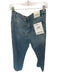 Frame Size 28 Light Wash Cotton Blend Pearl Detail Button Fly Pockets Jeans Light Wash / 28
