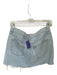 Slvrlake Size 29 Light Wash Cotton Raw Hem Button Fly Mini Skirt Light Wash / 29