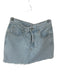 Slvrlake Size 29 Light Wash Cotton Raw Hem Button Fly Mini Skirt Light Wash / 29