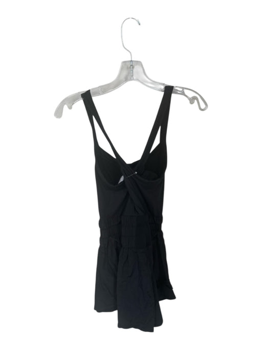 Free People Movement Size M Black Built in Shorts Built in Bra Skort Romper Black / M
