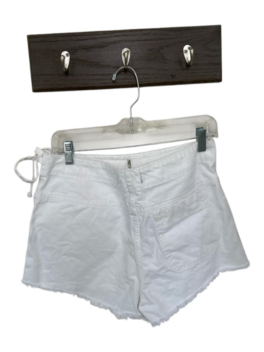 We The Free Size 6 White Cotton Blend Front Zipper Tie Detail Skort Skirt White / 6