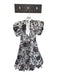 House of Harlow Size S White & Orange Cotton Button Front Back Tie Tassel Dress White & Orange / S