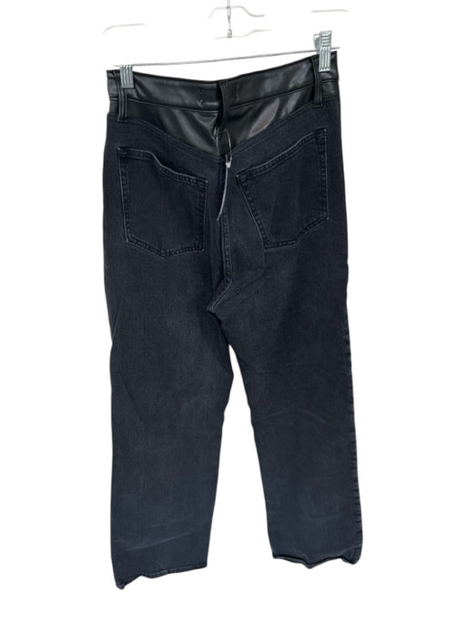 Abercrombie & Fitch Size 28 Cotton Leather Detail Button Flap Straight Jeans Cotton / 28