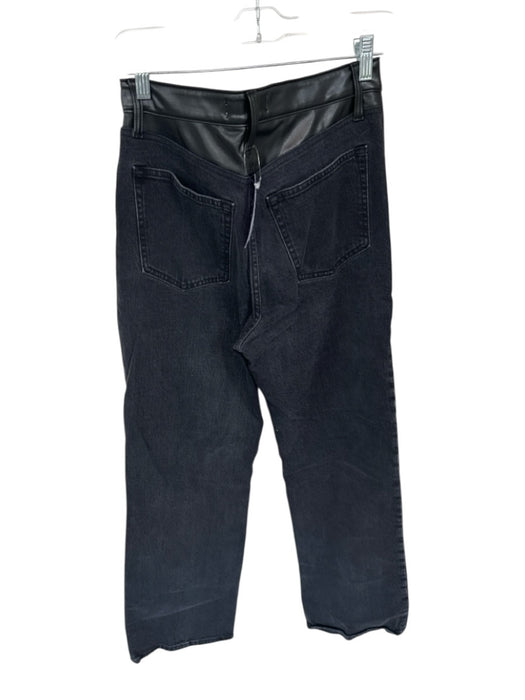 Abercrombie & Fitch Size 28 Cotton Leather Detail Button Flap Straight Jeans Cotton / 28